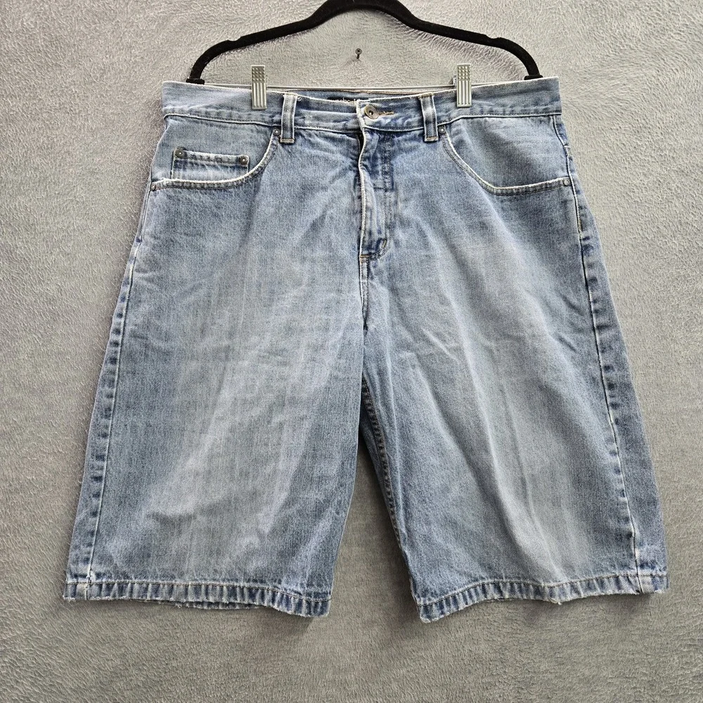VINTAGE Anchorblue Men Shorts 34 Light Blue Denim Jeans Baggy Grunge Skater‎ Y2K